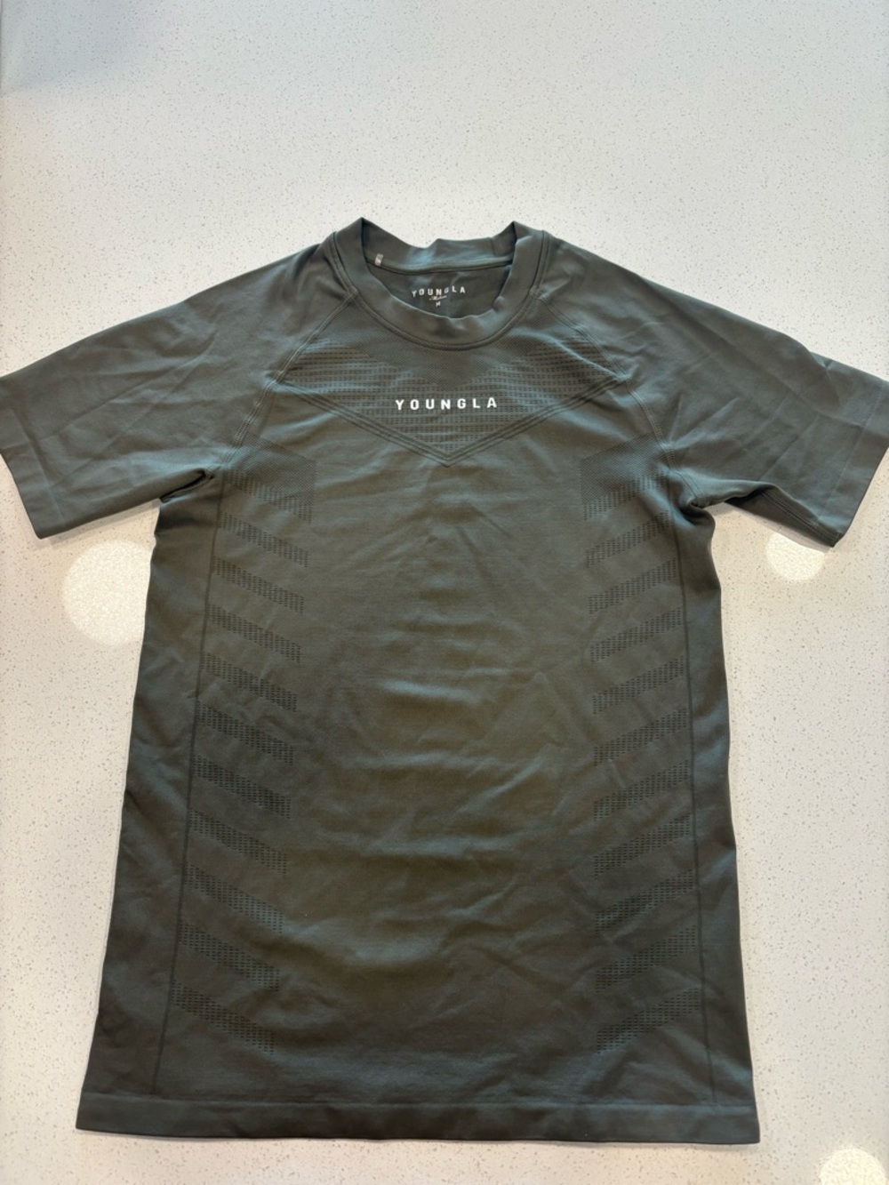 (2 pack) M YoungLA Olive Green and Black Short Sleeve Compression